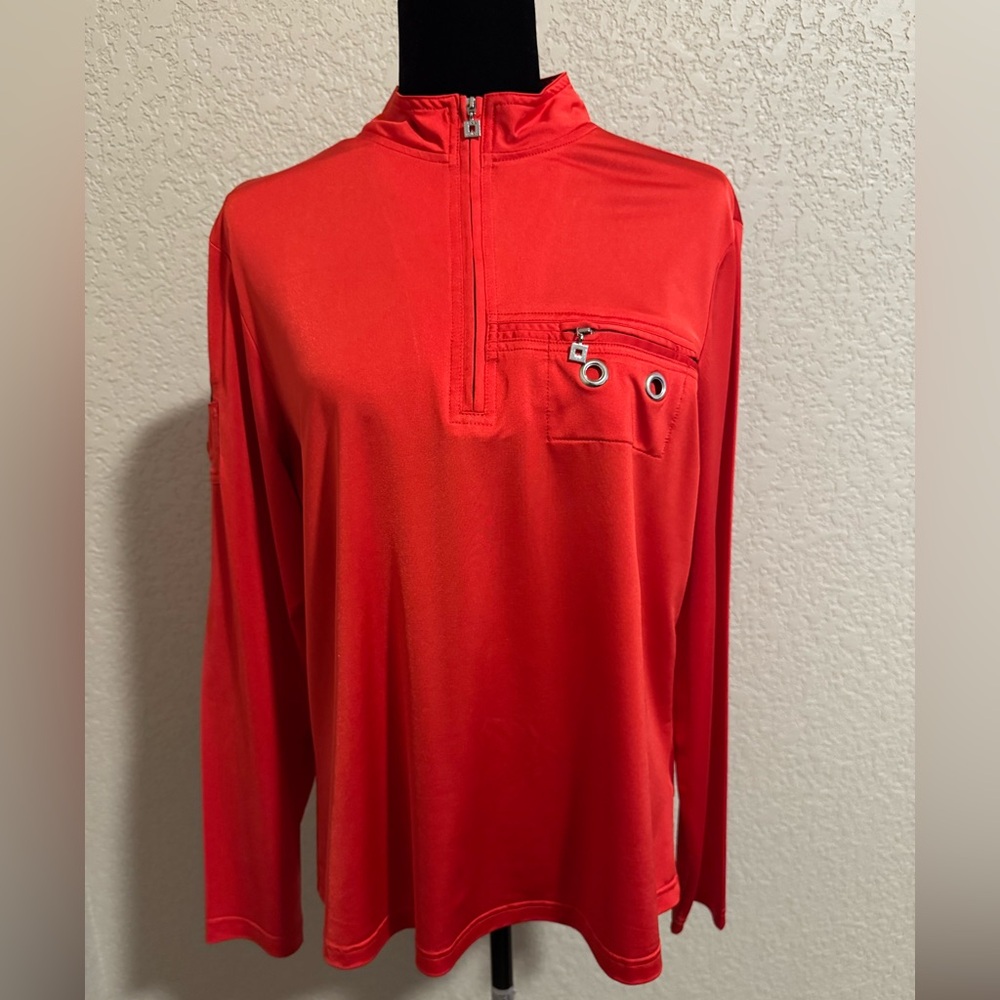 Bright Red Long Sleeve Top